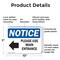 Signmission Please Use Main Entrance Left Arrow OSHA Notice Sign, Plastic, 10in W x 7in L, 2PK OS-2PACK-NS-P-710-L-17615 - alternate 3